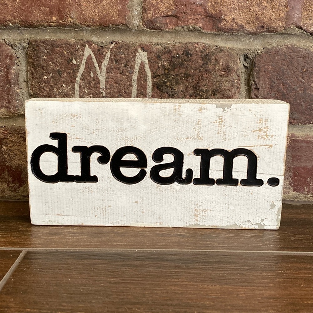 Hobby Lobby Dream white wood home decorative accent standing shelf or wall decor - Picture 1 of 4